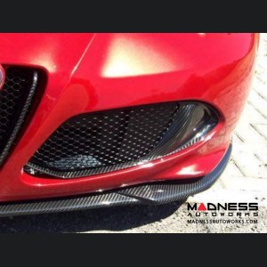 Alfa Romeo 4C Carbon Fiber Front Grille Insert Trim Set - Red Candy